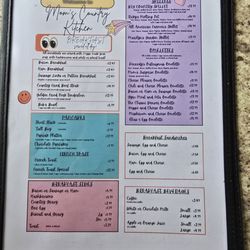 Mom's Country Kitchen - Breakfast menu