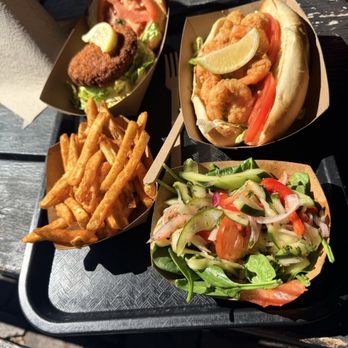 Timoti's Seafood Shak - Shrimp Po' Boy, Fish Sandwich, cucumber salad - New American Near Me - Fernandina Beach, Florida Timoti's Seafood Shak - Shrimp Po' Boy, Fish Sandwich, cucumber salad - New American Near Me - Fernandina Beach, Florida