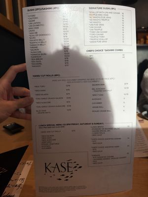Menu photo 2 Kase Sake & Sushi Las Vegas, NV Menu photo 2 Kase Sake & Sushi Las Vegas, NV