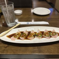 Ichiban Japanese Hibachi Steakhouse & Sushi - Yellowtail jalapeño appetizer. Fresh and delicious.