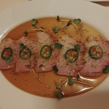 Anthony's Chophouse - The WOWZA hamachi crudo with citrusy ponzu, micro greens, jalapeno slivers and tobiko - Steakhouses Near Me - Sparks, Nevada Anthony's Chophouse - The WOWZA hamachi crudo with citrusy ponzu, micro greens, jalapeno slivers and tobiko - Steakhouses Near Me - Sparks, Nevada
