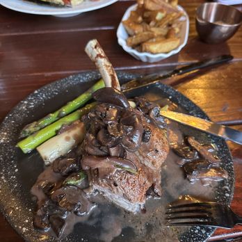 Stave and Stable - Veal tomahawk with port wine and mushroom finisher was delicious. Veal chop cooked perfectly. - New American Near Me - Pottstown, Pennsylvania Stave and Stable - Veal tomahawk with port wine and mushroom finisher was delicious. Veal chop cooked perfectly. - New American Near Me - Pottstown, Pennsylvania