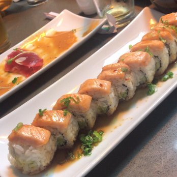 Sushi Mafia - Tune on the left and baked salmon roll on the right. Super delicious!! - Sushi Bars Near Me - Long Beach, California Sushi Mafia - Tune on the left and baked salmon roll on the right. Super delicious!! - Sushi Bars Near Me - Long Beach, California