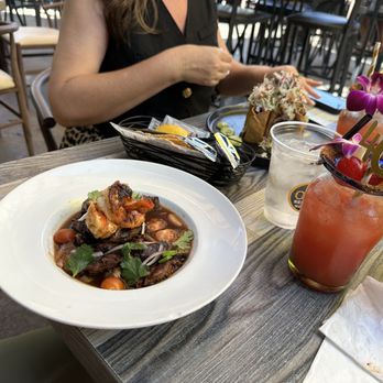 OLA Restobar - Steak & shrimp estilo aguachile negro- really good and spicy - Mexican Near Me - Downey, California OLA Restobar - Steak & shrimp estilo aguachile negro- really good and spicy - Mexican Near Me - Downey, California