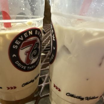 7 Brew Coffee - Two of my four drinks. All are only milk. - Coffee & Tea Near Me - Newport News, Virginia 7 Brew Coffee - Two of my four drinks. All are only milk. - Coffee & Tea Near Me - Newport News, Virginia