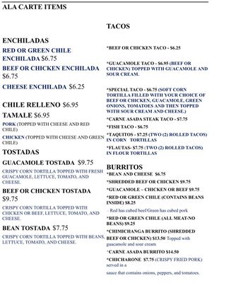 Menu photo 6 El Burrito Mexican Restaurant Las Vegas, NV