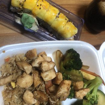 Fuji Sushi Hibachi Express - Mango roll and chicken hibachi - Sushi Bars Near Me - Carmel, Indiana Fuji Sushi Hibachi Express - Mango roll and chicken hibachi - Sushi Bars Near Me - Carmel, Indiana