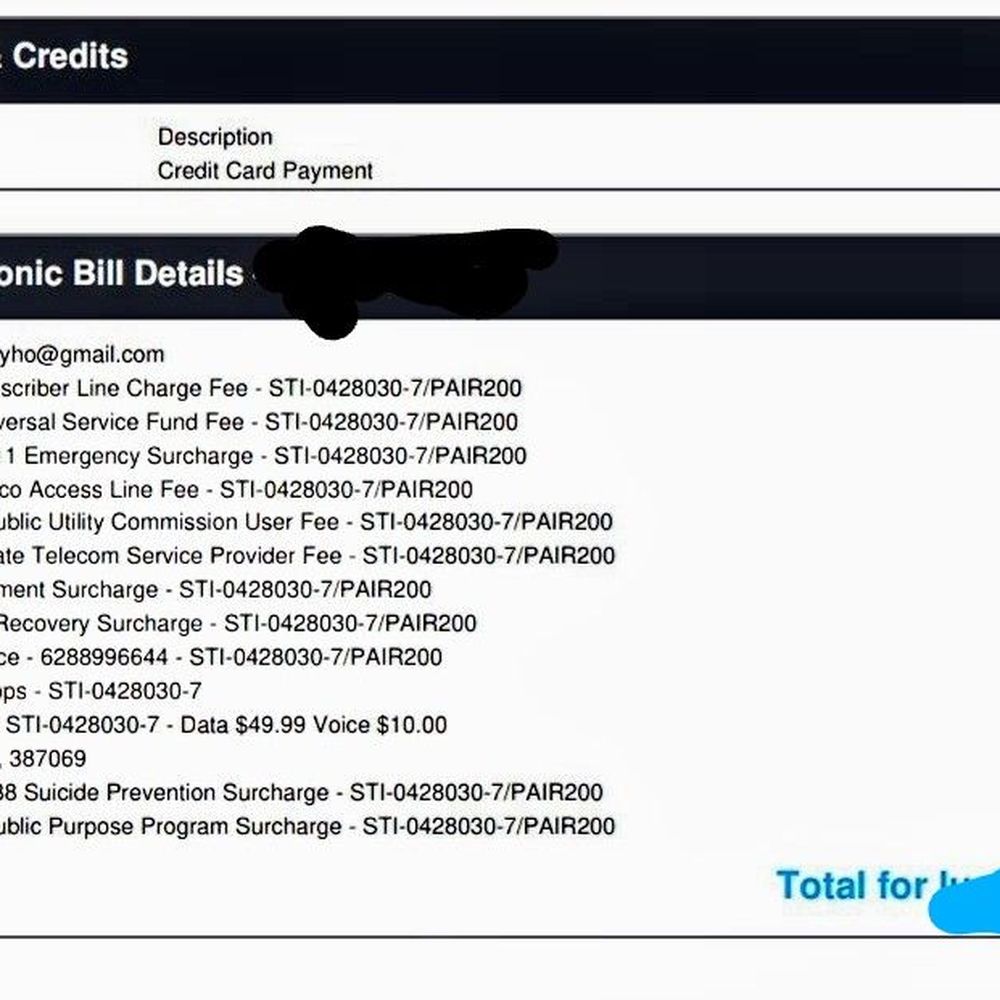 Sonic - Most recent bill - Internet Service Providers Near Me - Santa Rosa, California