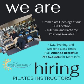 Dawn Pilates Studio Chesapeake - Hiring Pilates Instructors Fall 2020 - Pilates Near Me - Chesapeake, Virginia Dawn Pilates Studio Chesapeake - Hiring Pilates Instructors Fall 2020 - Pilates Near Me - Chesapeake, Virginia
