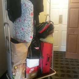 Can you believe we only stayed one night! This man packs like he is moving out every trip we take...LOL Can you believe we only stayed one night! This man packs like he is moving out every trip we take...LOL