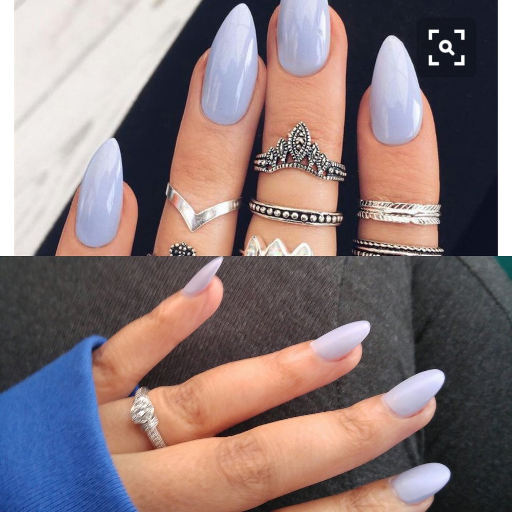 Top: what i showed i wanted but requested more rounded + matte finish. Bottom: what i got- totally satisfied! Top: what i showed i wanted but requested more rounded + matte finish. Bottom: what i got- totally satisfied!