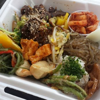 100 Percent Korean - Beef lunch box. Look at all the pretty colors!! - Korean Near Me - Toronto, Ontario