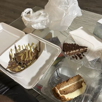 Dessert Lab - Dubai brownie Carrot Cake Chocolate Temptation Cake - Ice Cream & Frozen Yogurt Near Me - Richardson, Texas