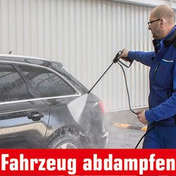 Top Wash Autopflege - Schritt 3: Fahrzeug abdampfen
