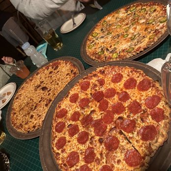 Barnaby's of Northbrook - 'Zas! Cheese Pizza, Pepperoni Pizza, Jalapenos + onion + Mushrooms - Pizza Near Me - Northbrook, Illinois