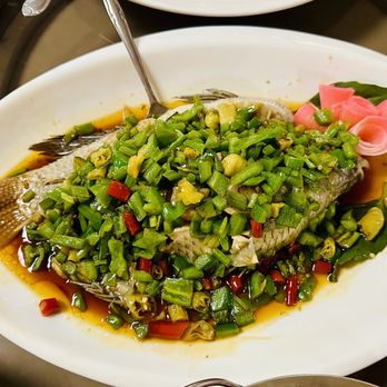 Sichuan Palace - F13 Whole Fish with Green & Red Peppers K - Chinese Near Me - Chelmsford, Massachusetts Sichuan Palace - F13 Whole Fish with Green & Red Peppers K - Chinese Near Me - Chelmsford, Massachusetts