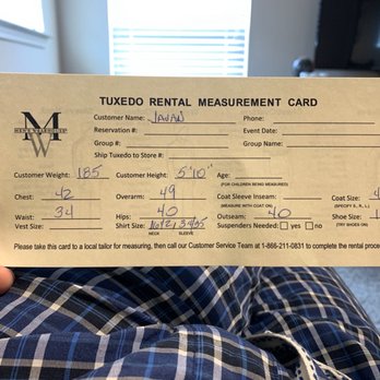 Men's Wearhouse - My complimentary measurements. - Men's Clothing Near Me - HUMBLE, Texas Men's Wearhouse - My complimentary measurements. - Men's Clothing Near Me - HUMBLE, Texas