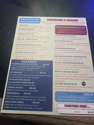 Menu photo 1 Mulligans Boise, ID