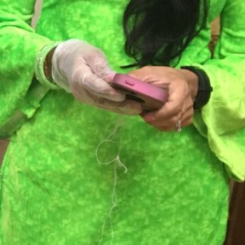 Ranis Collection - Still touching her phone, never changed gloves, no sanitation. I cringed as she went back to threading and touching the clients face. - Hair Removal Near Me - Annandale, Virginia