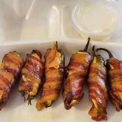 Catch The Smoke BBQ - New to the menu!! Jalapeno Cheese Poppers!! Fantastic flavor!!