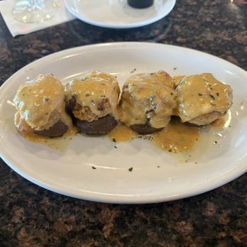 Lucky's Steakhouse - Crab stuff baked mushrooms - Steakhouses Near Me - Gaylord, Michigan