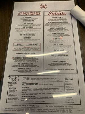 Menu photo 2 CharBar No 7 Greensboro, NC