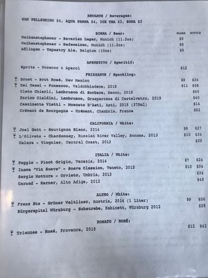Menu photo 7 Speranza Los Angeles, CA