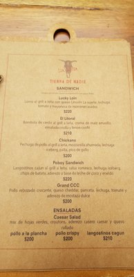 Menu photo 3 Tierra de Nadie Buenos Aires, C