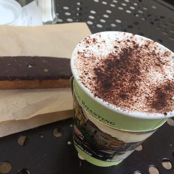Urth Caffé-Pasadena - Steamed almond milk with a sprinkle of cocoa powder. - Cafes Near Me - Pasadena, California