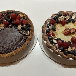 Chocolate ganache & Berries and Cream Pies Chocolate ganache & Berries and Cream Pies