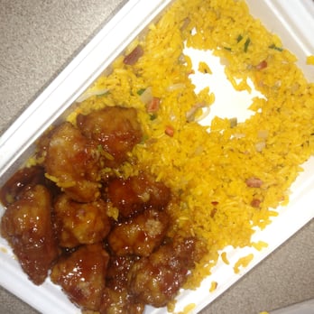 Eastern Empire - a tray of food with rice and meat - Chinese Near Me - Oakhurst, New Jersey