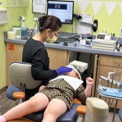 Rebecca Lee Pair, DDS - Laughing gas to prep for procedure.