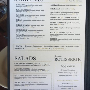 Dish N Dash - Milpitas - menu as of 8/29/17 - Middle Eastern Near Me - Milpitas, California