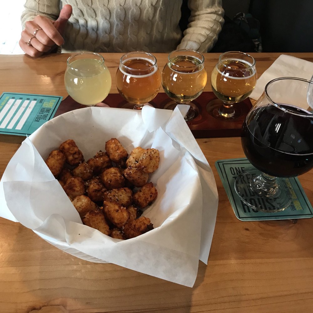 One Tree Cider House - Cider flight and tots!! - Cideries Near Me - Spokane, Washington One Tree Cider House - Cider flight and tots!! - Cideries Near Me - Spokane, Washington
