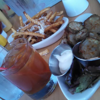 Local 186 - Fried pickles, old fashioned (damn, that's fresh) and french fries - Burgers Near Me - Provincetown, Massachusetts