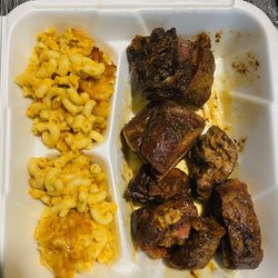 Clayton Street Barbecue & Catering - Yum! Rib tip dinner with double mac