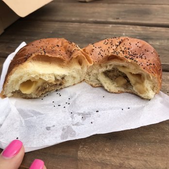 Batch - Craft Beer and Kolaches - Sausage and Gouda. The cheese was cold - Beer Bar Near Me - Austin, Texas