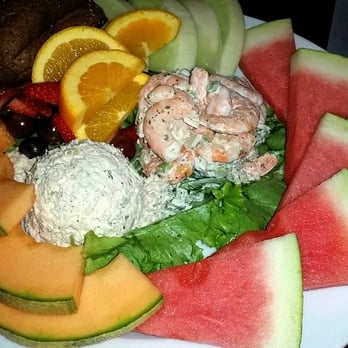 Midtown Deli & Grill - Sampler Platter of Shrimp Salad and fresh fruit with add on scoop of Chicken Salad - Delis Near Me - Wilmington, North Carolina