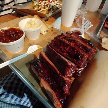 Lucille's BBQ - Slab of ribs with white bread and 2 sides. - American Near Me - Fort Wayne, Indiana