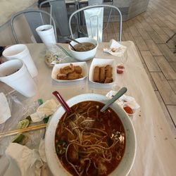 #4 and kids soup with shrimp and egg rolls