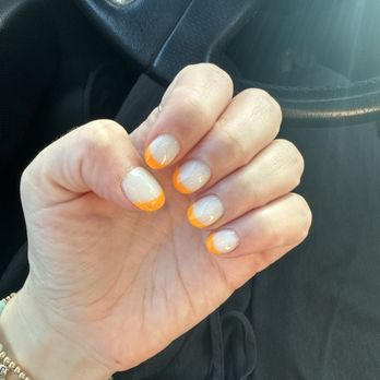 Moon Nails - Orange French tips - Nail Salons Near Me - Encinitas, California
