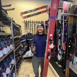 The Hoarding Marmot - Josh showing off just one of our brand new backcountry demo options!