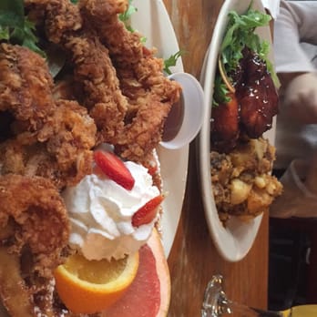 Brooklyn Moon Cafe - Waffles and chicken && honey bbq wings with home fries - Southern Near Me - Brooklyn, New York Brooklyn Moon Cafe - Waffles and chicken && honey bbq wings with home fries - Southern Near Me - Brooklyn, New York