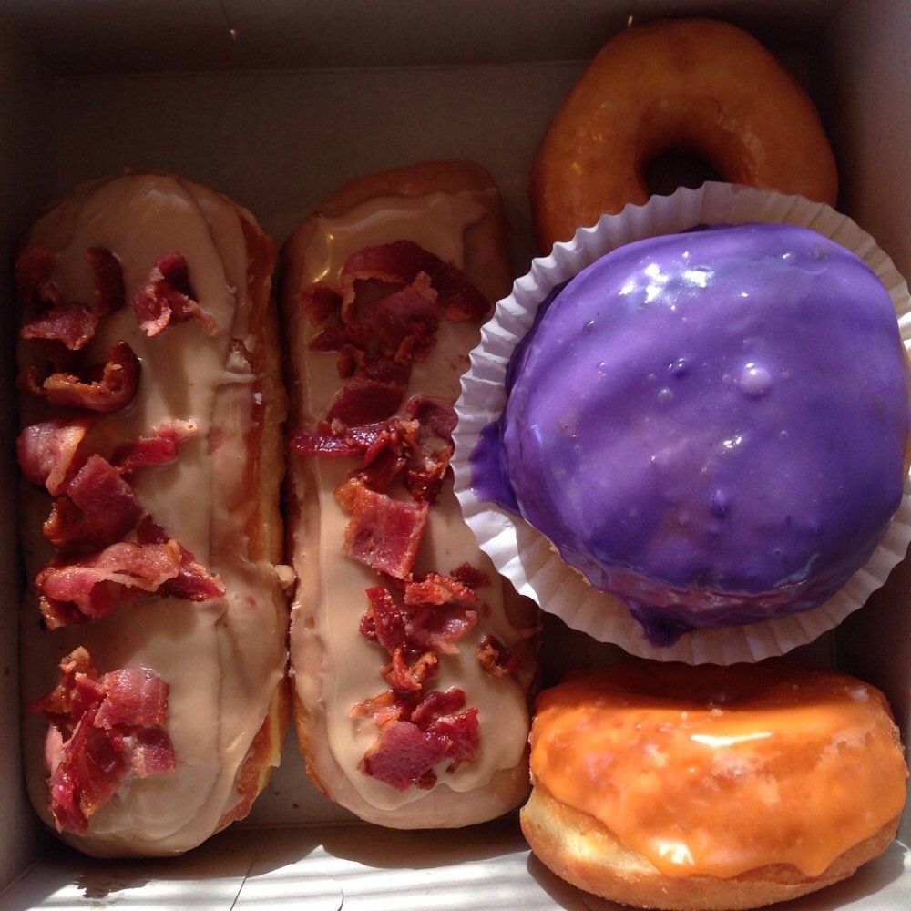 Bakers Donuts - Regular donuts to die for as well! Maple bacon, Ube, and Thai Tea - Donuts Near Me - Sacramento, California