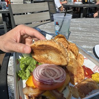 Coach's Bar & Grill - Grilled Chicken cheddar burger - Sports Bars Near Me - Overland Park, Kansas