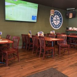 Inside, so many TVs to watch all the different games!