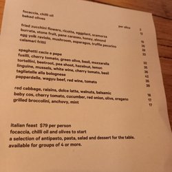 Flour Eggs Water - Menu
