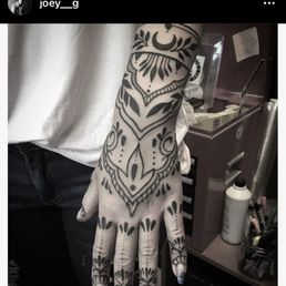 hand tattoo by Joey hand tattoo by Joey
