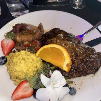 Noir Kitchen & Cocktails - Steak, eggs, and breakfast potatoes - Soul Food Near Me - Nashville, Tennessee Noir Kitchen & Cocktails - Steak, eggs, and breakfast potatoes - Soul Food Near Me - Nashville, Tennessee