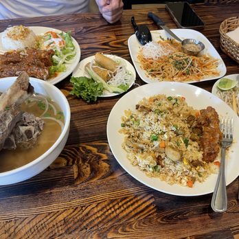 Ribs & Broth - Papaya salad extra spicy, chicken fried rice, tamarind ribs, and rib pho. - Vietnamese Near Me - Waipahu, Hawaii